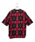 KRIS VAN ASSCHE (クリス ヴァン アッシュ) 半袖カットソー ブラック×レッド サイズ:46：5000円