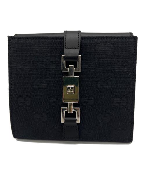GUCCI（グッチ）GUCCI (グッチ) 2つ折り財布 GG ブラックの古着・服飾アイテム