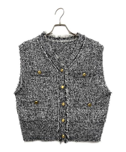 Spick and Span（スピック＆スパン）Spick and Span (スピック＆スパン) ツイードニットベスト グレー サイズ:Freeの古着・服飾アイテム
