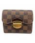 LOUIS VUITTON（ルイ ヴィトン）の古着「3つ折り財布 ポルトフォイユ・ジョイ ダミエ」｜ブラウン