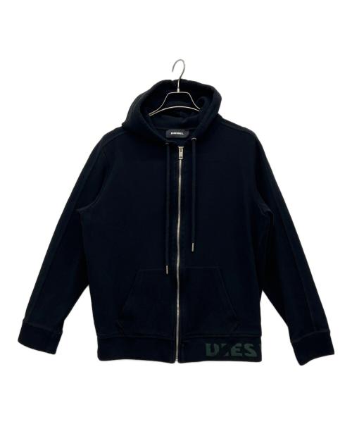 DIESEL（ディーゼル）DIESEL (ディーゼル) ジップパーカー ブラック サイズ:XLの古着・服飾アイテム