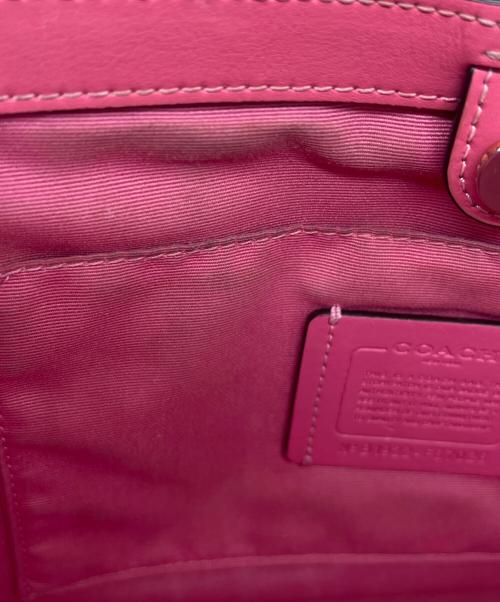 COACH（コーチ）COACH (コーチ) 2WAYショルダーバッグ ベージュ×ピンクの古着・服飾アイテム