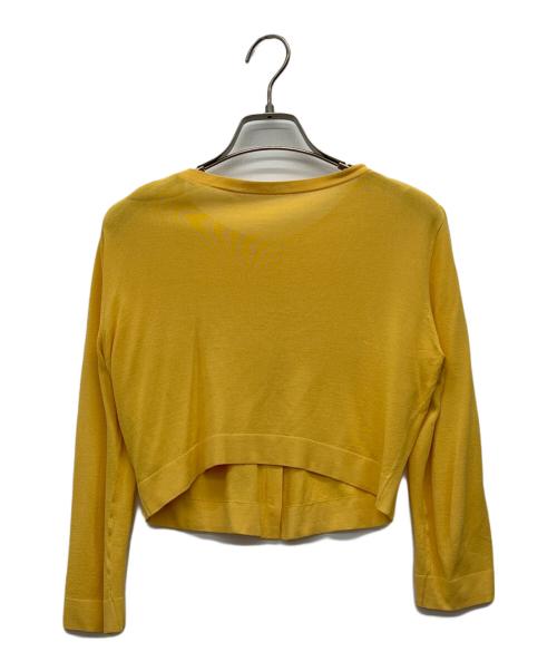 FOXEY NEWYORK（フォクシーニューヨーク）FOXEY NEWYORK (フォクシーニューヨーク) 薄手カーディガン イエロー サイズ:Mの古着・服飾アイテム
