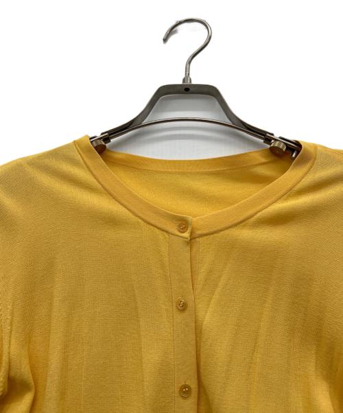 FOXEY NEWYORK（フォクシーニューヨーク）FOXEY NEWYORK (フォクシーニューヨーク) 薄手カーディガン イエロー サイズ:Mの古着・服飾アイテム