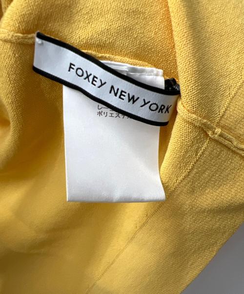 FOXEY NEWYORK（フォクシーニューヨーク）FOXEY NEWYORK (フォクシーニューヨーク) 薄手カーディガン イエロー サイズ:Mの古着・服飾アイテム