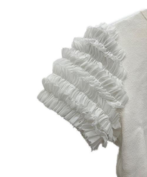 Loulou Willoughby（ルルウィルビー）Loulou Willoughby (ルルウィルビー) 薄手ニット ホワイト サイズ:2の古着・服飾アイテム