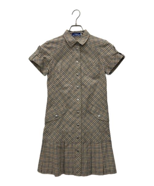 BURBERRY BLUE LABEL（バーバリー ブルー レーベル）BURBERRY BLUE LABEL (バーバリー ブルー レーベル) 半袖ワンピース ベージュ サイズ:36の古着・服飾アイテム