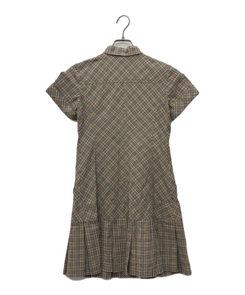 BURBERRY BLUE LABEL（バーバリー ブルー レーベル）BURBERRY BLUE LABEL (バーバリー ブルー レーベル) 半袖ワンピース ベージュ サイズ:36の古着・服飾アイテム