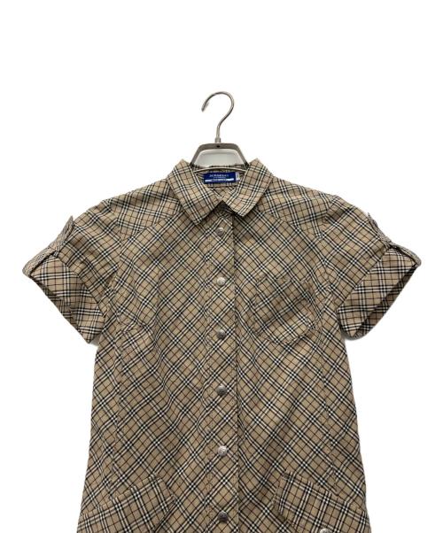 BURBERRY BLUE LABEL（バーバリー ブルー レーベル）BURBERRY BLUE LABEL (バーバリー ブルー レーベル) 半袖ワンピース ベージュ サイズ:36の古着・服飾アイテム