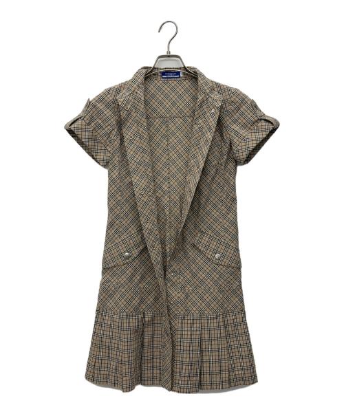 BURBERRY BLUE LABEL（バーバリー ブルー レーベル）BURBERRY BLUE LABEL (バーバリー ブルー レーベル) 半袖ワンピース ベージュ サイズ:36の古着・服飾アイテム