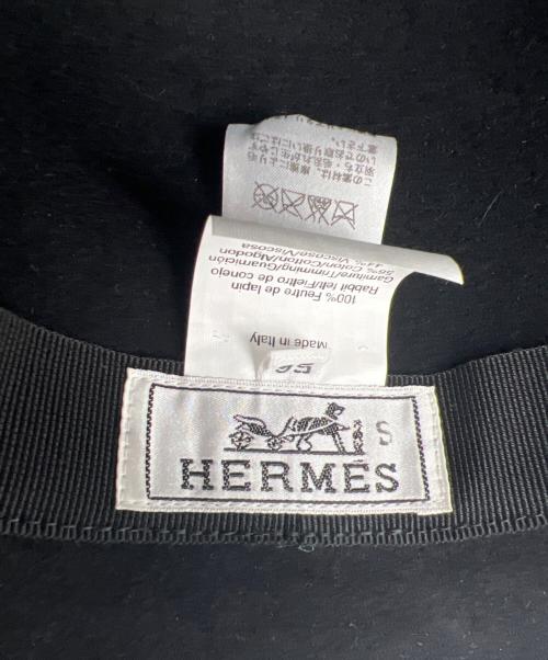 HERMES（エルメス）HERMES (エルメス) ハット ソルドスタンプ ブラックの古着・服飾アイテム