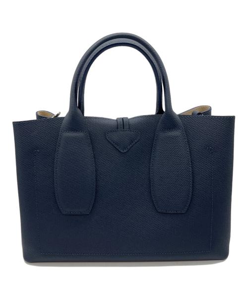 LONGCHAMP（ロンシャン）LONGCHAMP (ロンシャン) トップハンドル ロゾ Mサイズ ネイビーの古着・服飾アイテム