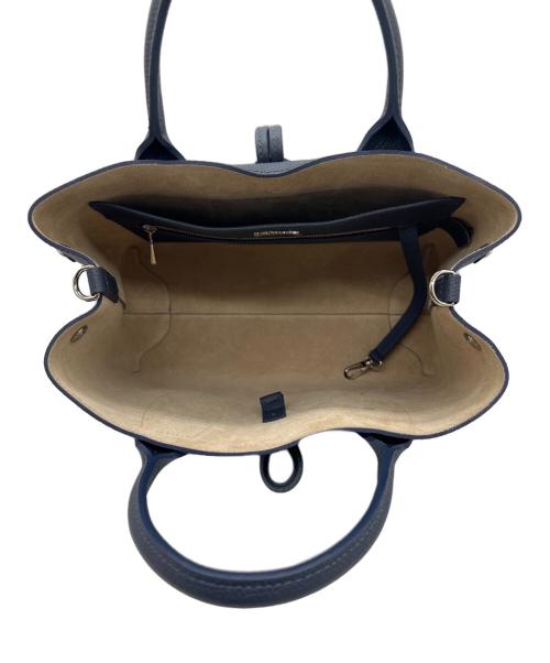 LONGCHAMP（ロンシャン）LONGCHAMP (ロンシャン) トップハンドル ロゾ Mサイズ ネイビーの古着・服飾アイテム