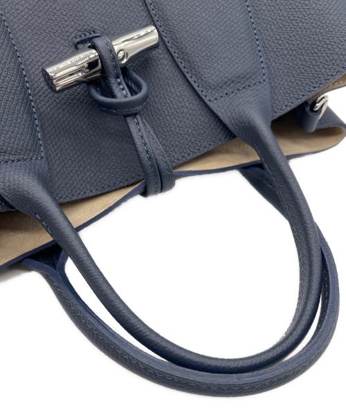 LONGCHAMP（ロンシャン）LONGCHAMP (ロンシャン) トップハンドル ロゾ Mサイズ ネイビーの古着・服飾アイテム