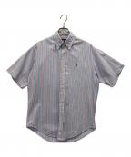 RALPH LAURENラルフローレン）の古着「半袖シャツ」｜スカイブルー×ピンク