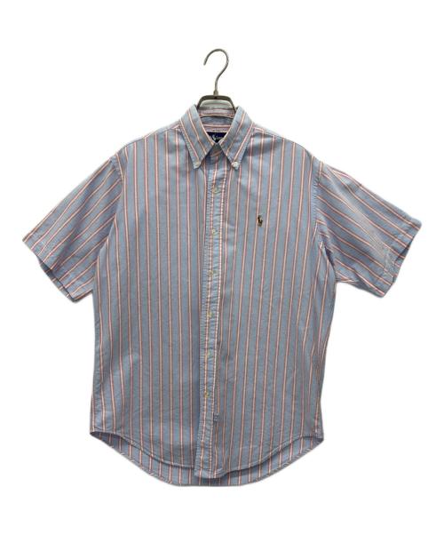 RALPH LAUREN（ラルフローレン）RALPH LAUREN (ラルフローレン) 半袖シャツ スカイブルー×ピンク サイズ:Sの古着・服飾アイテム