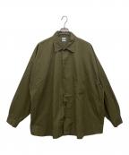 ARMY TWILLアーミーツイル）の古着「Cotton/Polyester Plain Big Shirt」｜オリーブ