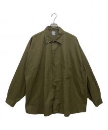 ARMY TWILL（アーミーツイル）の古着「Cotton/Polyester Plain Big Shirt」｜オリーブ