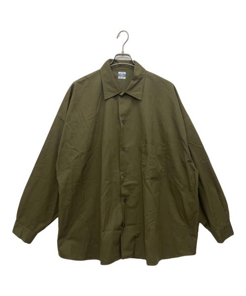 ARMY TWILL（アーミーツイル）ARMY TWILL (アーミーツイル) Cotton/Polyester Plain Big Shirt オリーブ サイズ:Lの古着・服飾アイテム