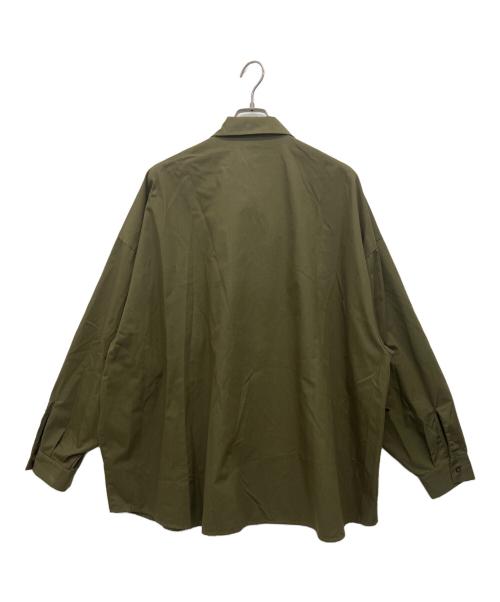 ARMY TWILL（アーミーツイル）ARMY TWILL (アーミーツイル) Cotton/Polyester Plain Big Shirt オリーブ サイズ:Lの古着・服飾アイテム