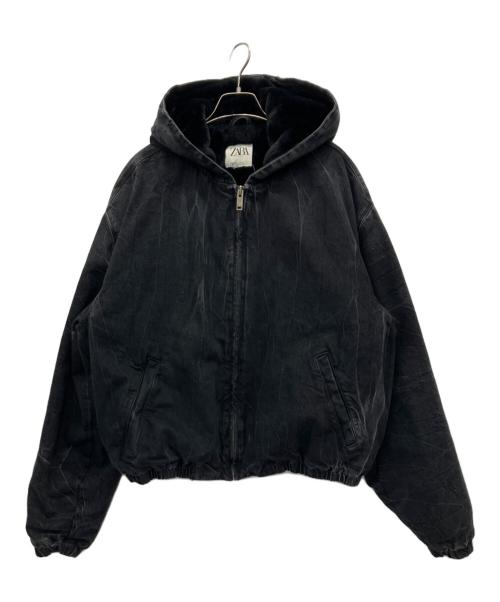 ZARA（ザラ）ZARA (ザラ) 裏起毛デニムジャケット ブラック サイズ:Lの古着・服飾アイテム