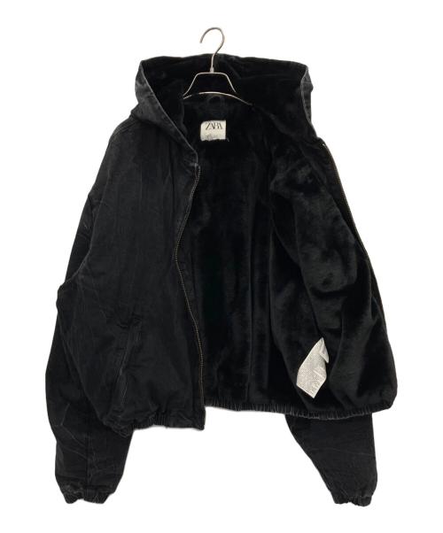 ZARA（ザラ）ZARA (ザラ) 裏起毛デニムジャケット ブラック サイズ:Lの古着・服飾アイテム