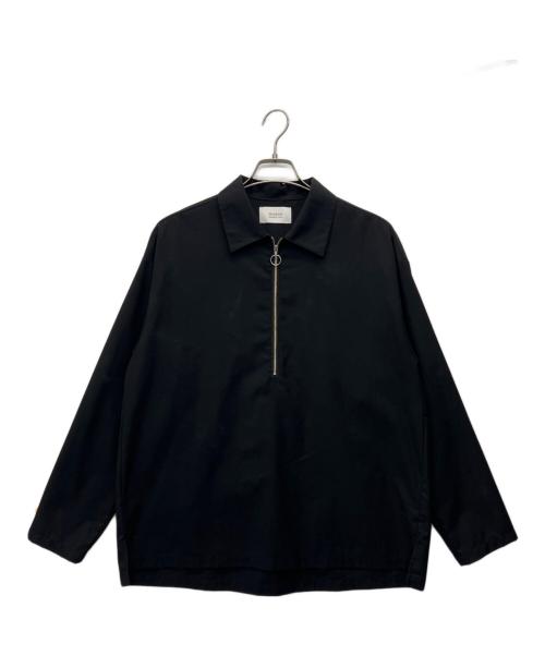 STUDIOUS（ステュディオス）STUDIOUS (ステュディオス) ハーフジップシャツ ブラック サイズ:2の古着・服飾アイテム