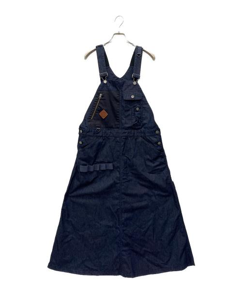 grn（ジーアールエヌ）grn (ジーアールエヌ) ジャンパースカート ネイビー サイズ:FREEの古着・服飾アイテム