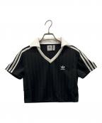 adidasアディダス）の古着「ポロシャツ」｜ブラック