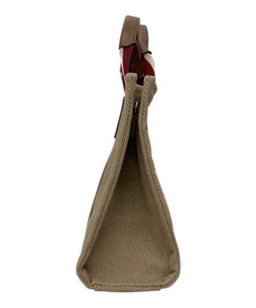 BALLY（バリー）BALLY (バリー) ハンドバッグ DRYSALIA ベージュ×レッドの古着・服飾アイテム