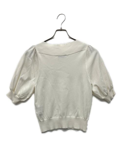 Loulou Willoughby（ルルウィルビー）Loulou Willoughby (ルルウィルビー) 薄手ニット ホワイト サイズ:2の古着・服飾アイテム