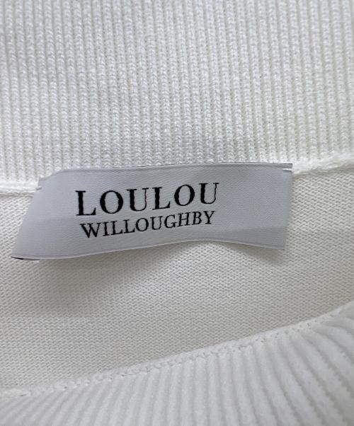 Loulou Willoughby（ルルウィルビー）Loulou Willoughby (ルルウィルビー) 薄手ニット ホワイト サイズ:2の古着・服飾アイテム