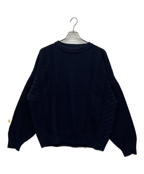 yashiki（ヤシキ）yashiki (ヤシキ) 厚手ニット ネイビー サイズ:2の古着・服飾アイテム