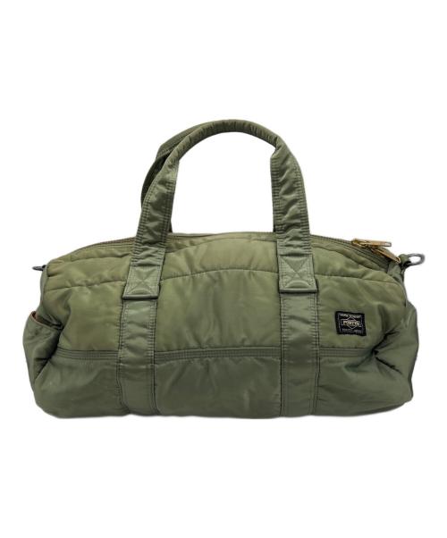 PORTER（ポーター）PORTER (ポーター) ミニボストンバッグ グリーン×オレンジの古着・服飾アイテム