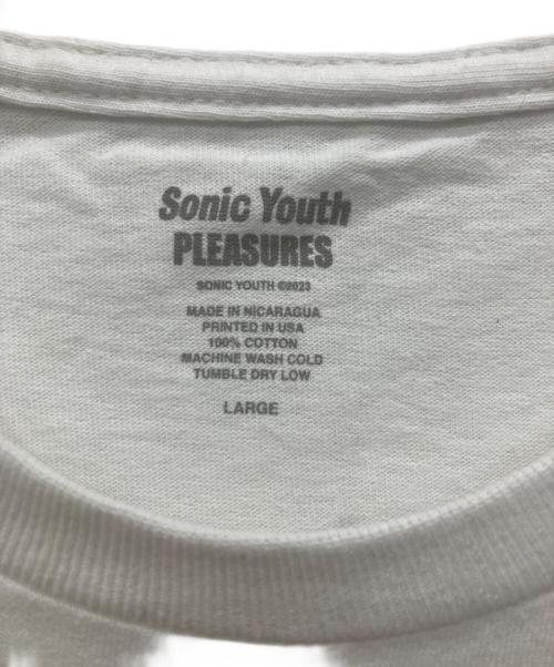 SONIC YOUTH（ソニックユース）SONIC YOUTH (ソニックユース) 半袖Tシャツ ホワイト サイズ:Lの古着・服飾アイテム