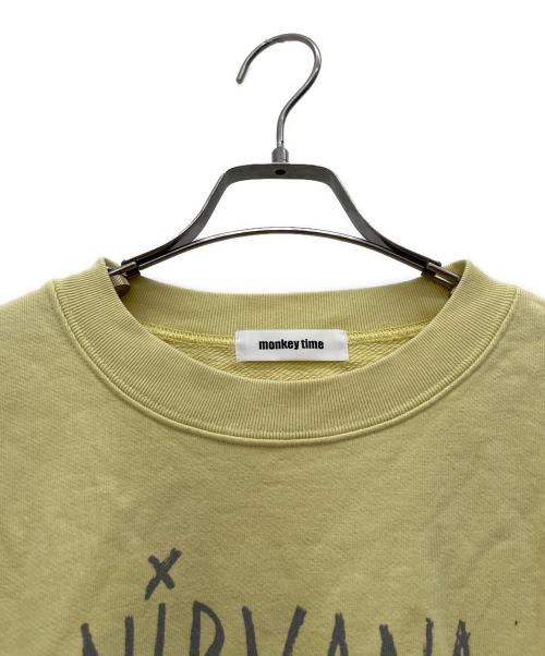 MONKEY TIME（モンキータイム）MONKEY TIME (モンキータイム) NIRVANA スウェット イエロー サイズ:XLの古着・服飾アイテム