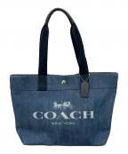 COACHコーチ）の古着「トートバッグ」｜ブルー×ネイビー