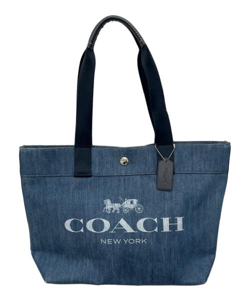 COACH（コーチ）COACH (コーチ) トートバッグ ブルー×ネイビーの古着・服飾アイテム