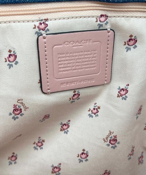 COACH（コーチ）COACH (コーチ) トートバッグ ブルー×ネイビーの古着・服飾アイテム