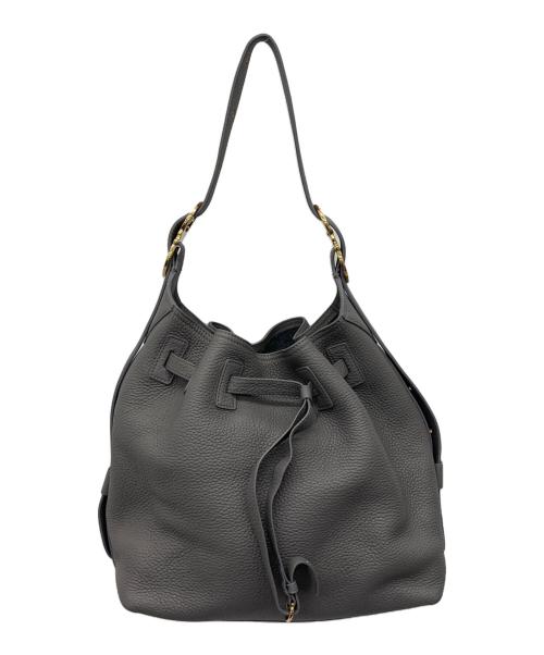 Salvatore Ferragamo（サルヴァトーレ フェラガモ）Salvatore Ferragamo (サルヴァトーレ フェラガモ) 巾着型ショルダーバッグ グレーの古着・服飾アイテム