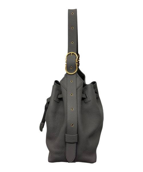 Salvatore Ferragamo（サルヴァトーレ フェラガモ）Salvatore Ferragamo (サルヴァトーレ フェラガモ) 巾着型ショルダーバッグ グレーの古着・服飾アイテム