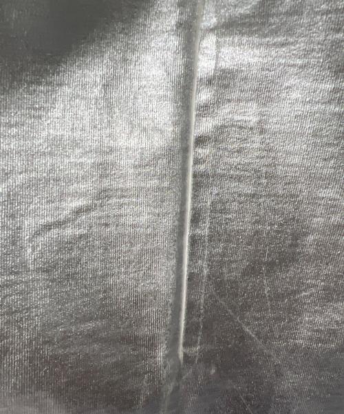 MM6 Maison Margiela（エムエムシックスメゾンマルジェラ）MM6 Maison Margiela (エムエムシックスメゾンマルジェラ) シルバーラミネートロゴカットソー グレー サイズ:Mの古着・服飾アイテム