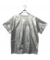 MM6 Maison Margiela（エムエムシックスメゾンマルジェラ）の古着「シルバーラミネートロゴカットソー」｜グレー