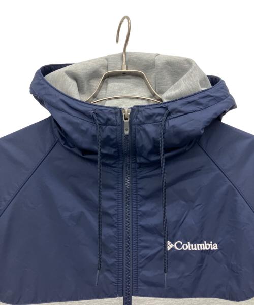 Columbia（コロンビア）Columbia (コロンビア) レッドテーブルパインズフルジップフーディー グレー×ネイビー サイズ:Sの古着・服飾アイテム