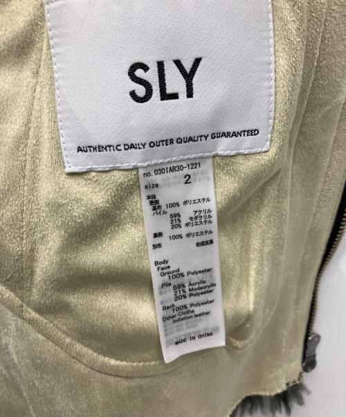 SLY（スライ）SLY (スライ) ボアブルゾン グレー×ブラック サイズ:2の古着・服飾アイテム