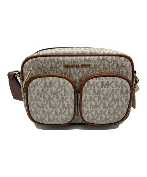 MICHAEL KORS（マイケルコース）MICHAEL KORS (マイケルコース) ショルダーバッグ ホワイト×ブラウンの古着・服飾アイテム