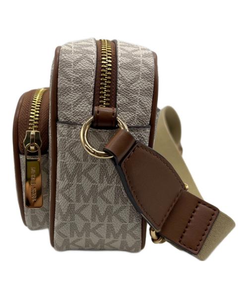 MICHAEL KORS（マイケルコース）MICHAEL KORS (マイケルコース) ショルダーバッグ ホワイト×ブラウンの古着・服飾アイテム