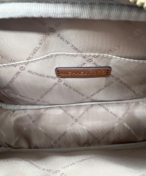 MICHAEL KORS（マイケルコース）MICHAEL KORS (マイケルコース) ショルダーバッグ ホワイト×ブラウンの古着・服飾アイテム