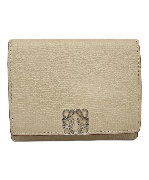 LOEWE（ロエベ）LOEWE (ロエベ) アナグラム トライフォールルドウォレット グレーの古着・服飾アイテム
