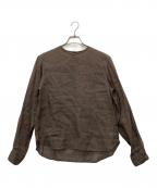Whim Gazetteウィムガゼット）の古着「クルーネックラミーブラウス」｜ブラウン
